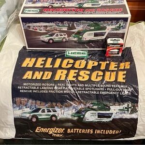 Hess 2012 Helicopter and Rescue Toy Set UNOPENED